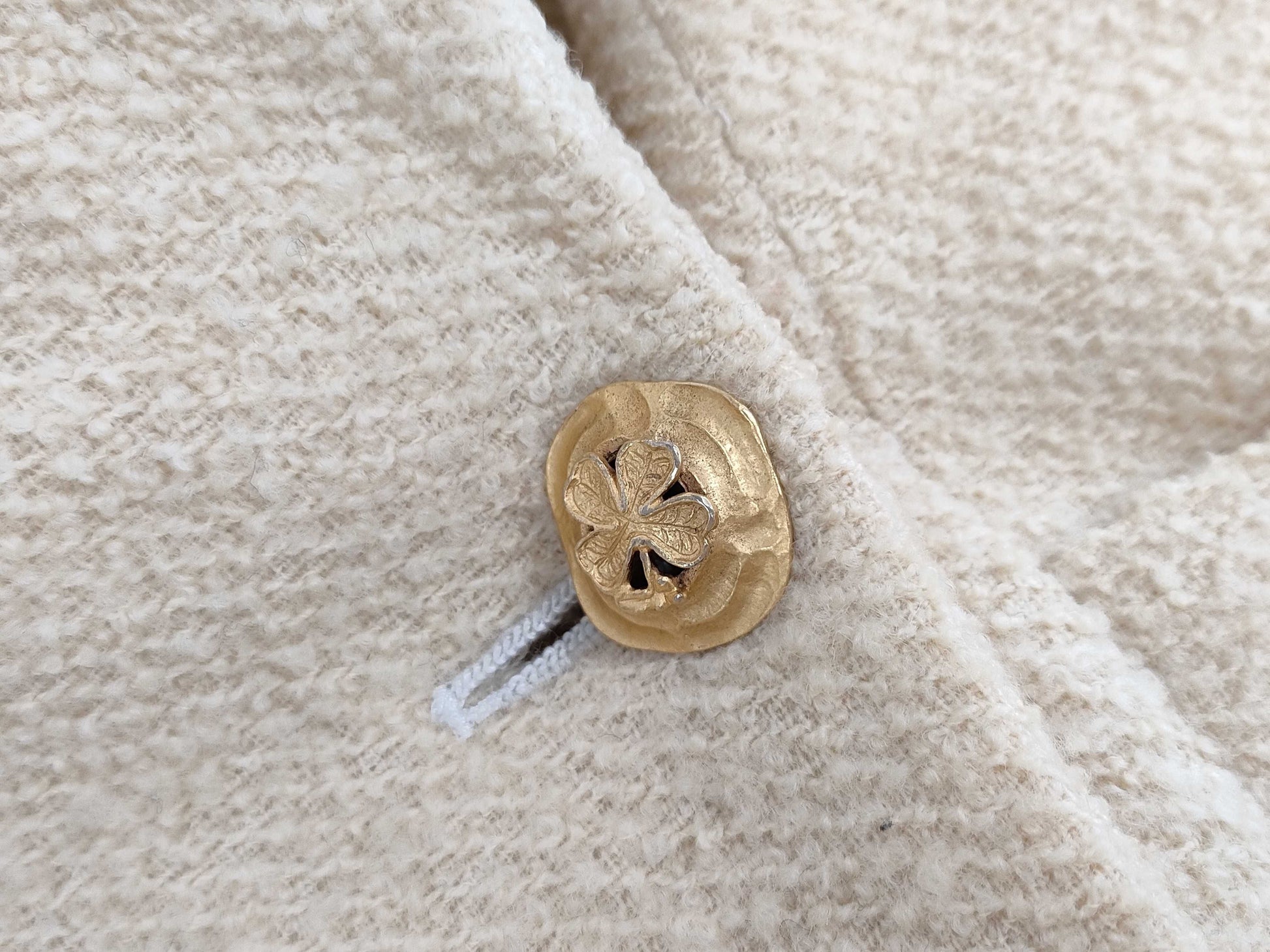 CHANEL 93P Tweed Jacket with Gold Buttons, Size 42