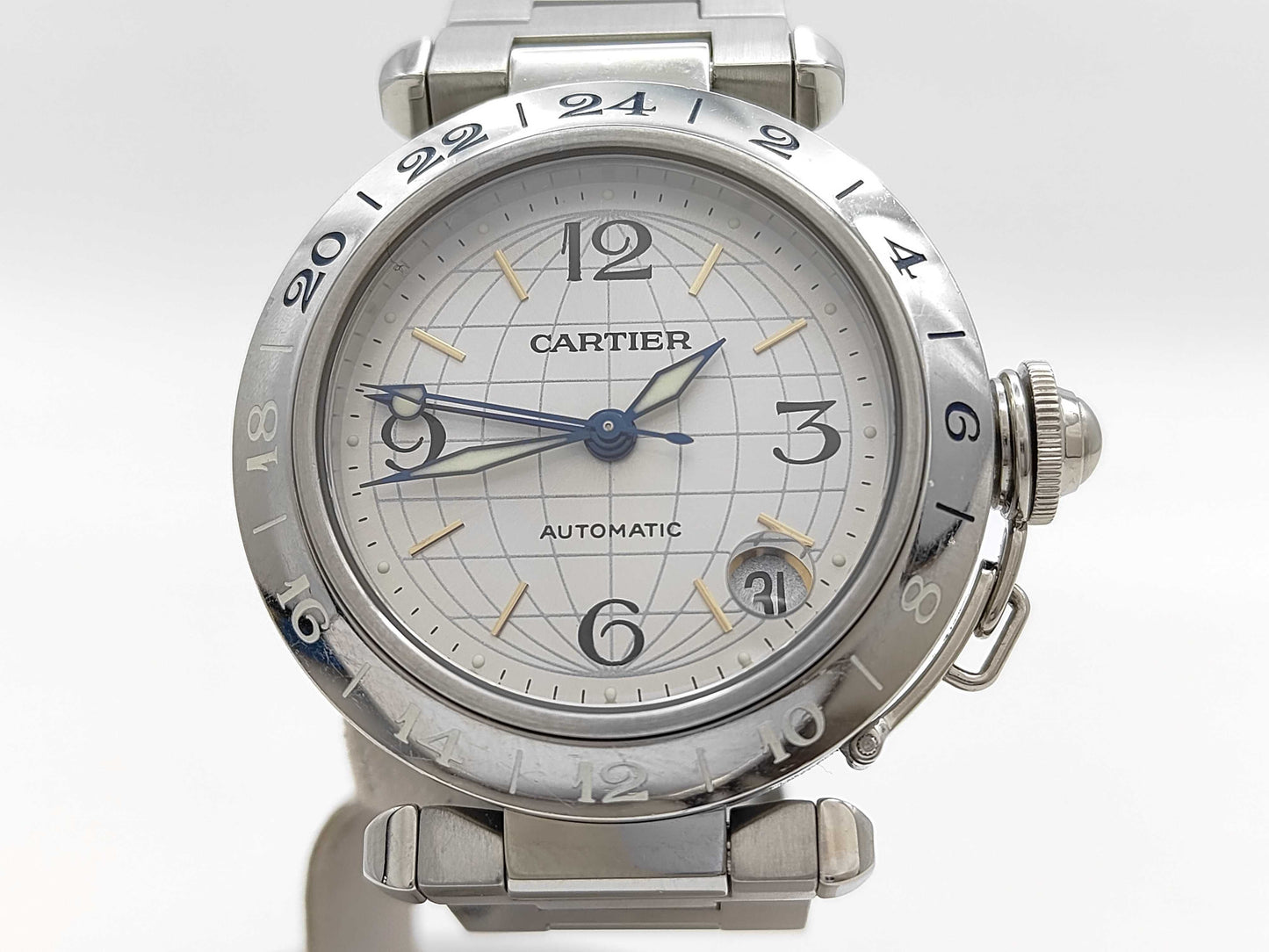 Cartier Pasha C Meridian GMT W31029M7 2377 807531PB Automatic Men's Watch