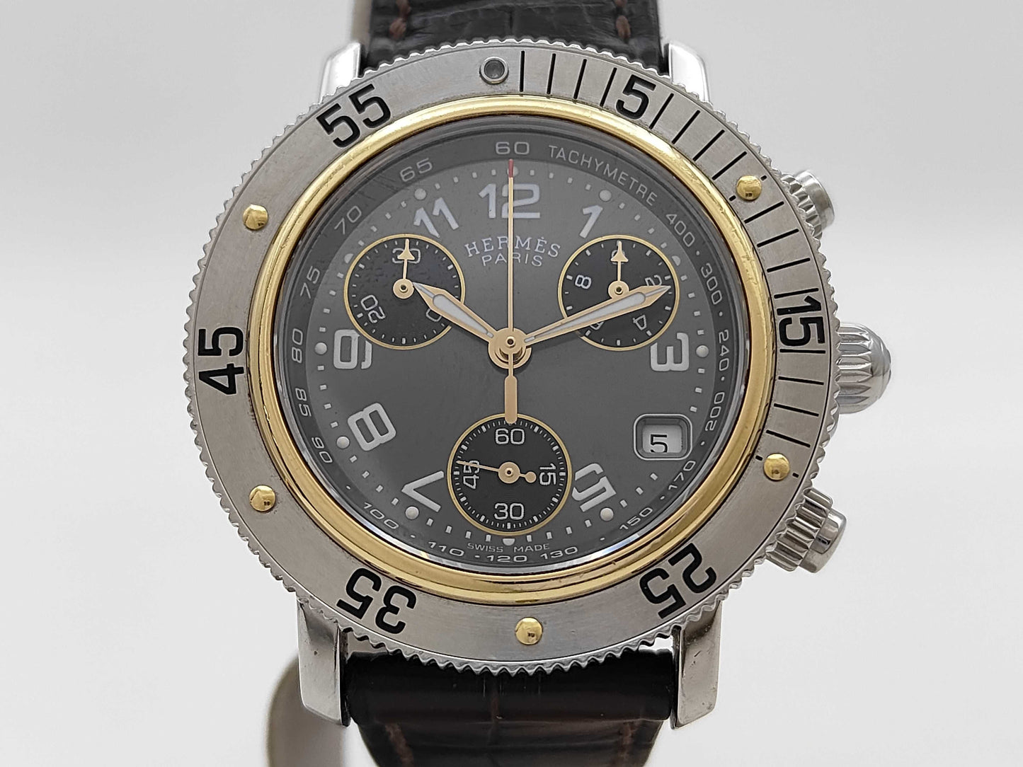 HERMES Clipper Diver CL.2.320 1347380 Quartz Boys Watch