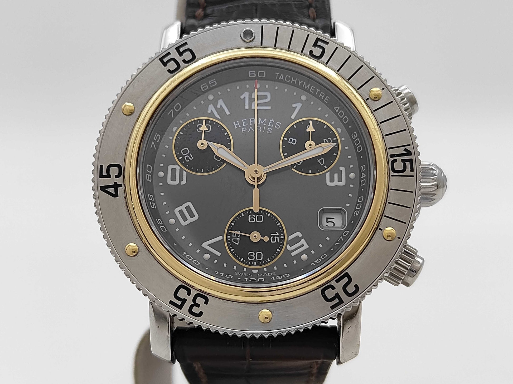 HERMES Clipper Diver CL.2.320 1347380 Quartz Boys Watch