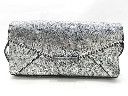 DIESEL Silver Handbag, Excellent Condition, Clutch Bag