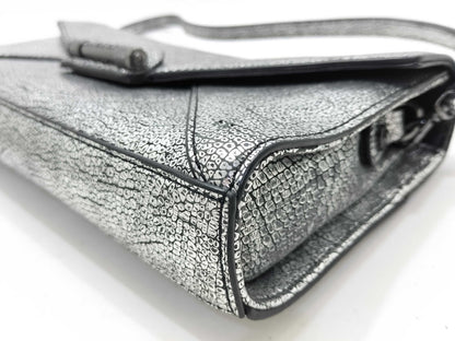 DIESEL Silver Handbag, Excellent Condition, Clutch Bag