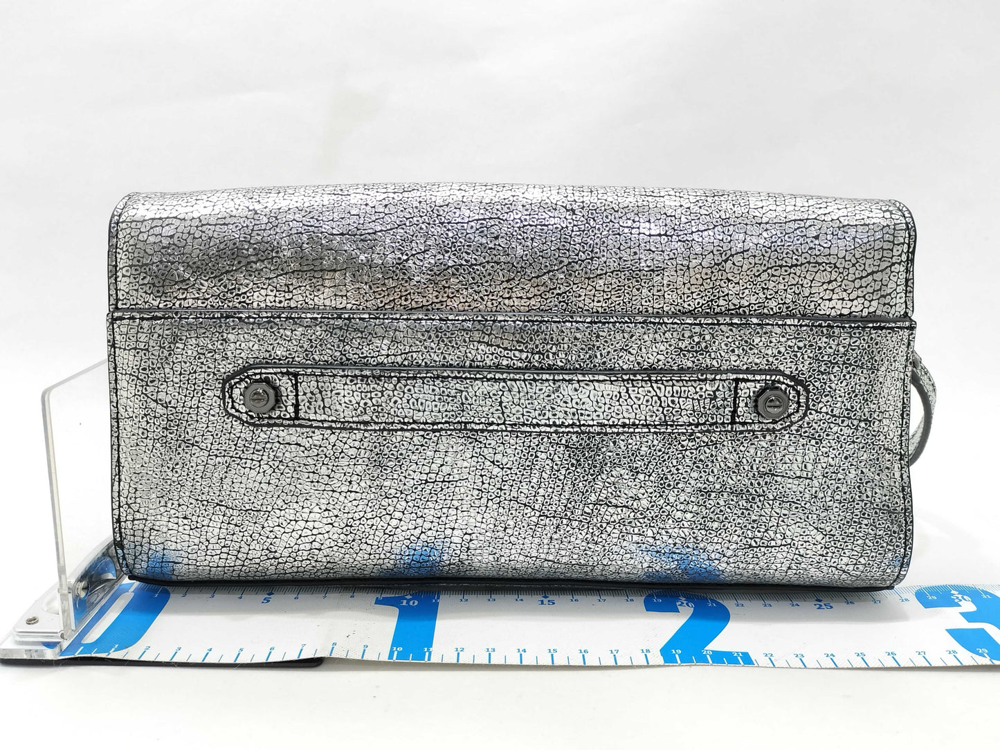 DIESEL Silver Handbag, Excellent Condition, Clutch Bag