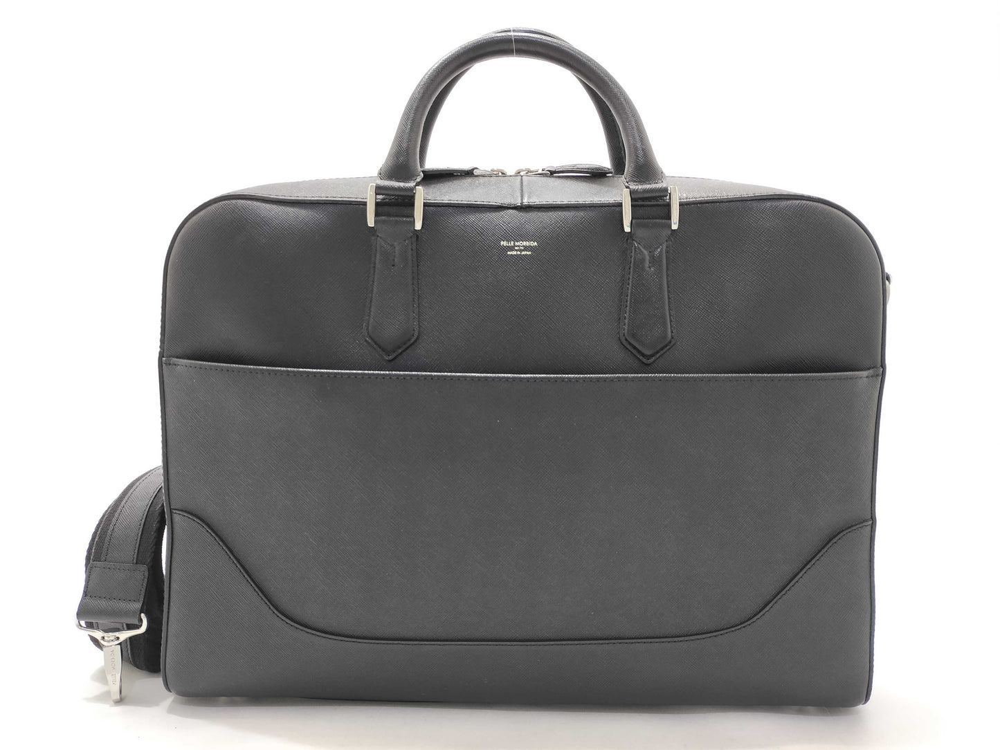 PELLE MORBIDA 2-Way Briefcase, Black, Business Bag