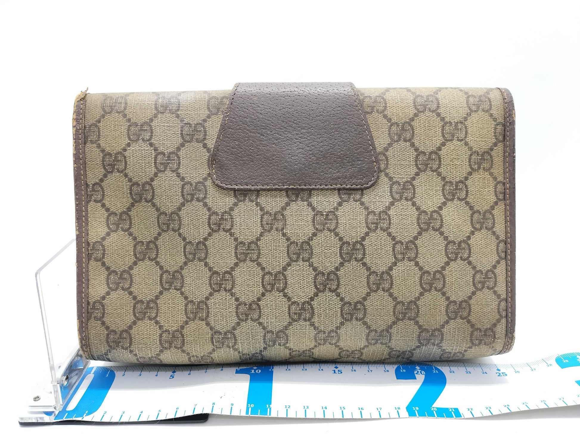 GUCCI GG Supreme GUCCI Clutch Bag GG Supreme PVC Clutch Bag