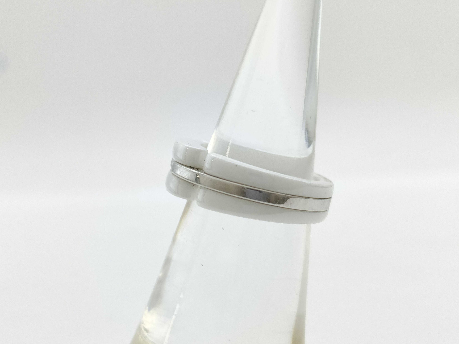 CHANEL Ultra T50 Ceramic WG Au750 6.3g Ring 