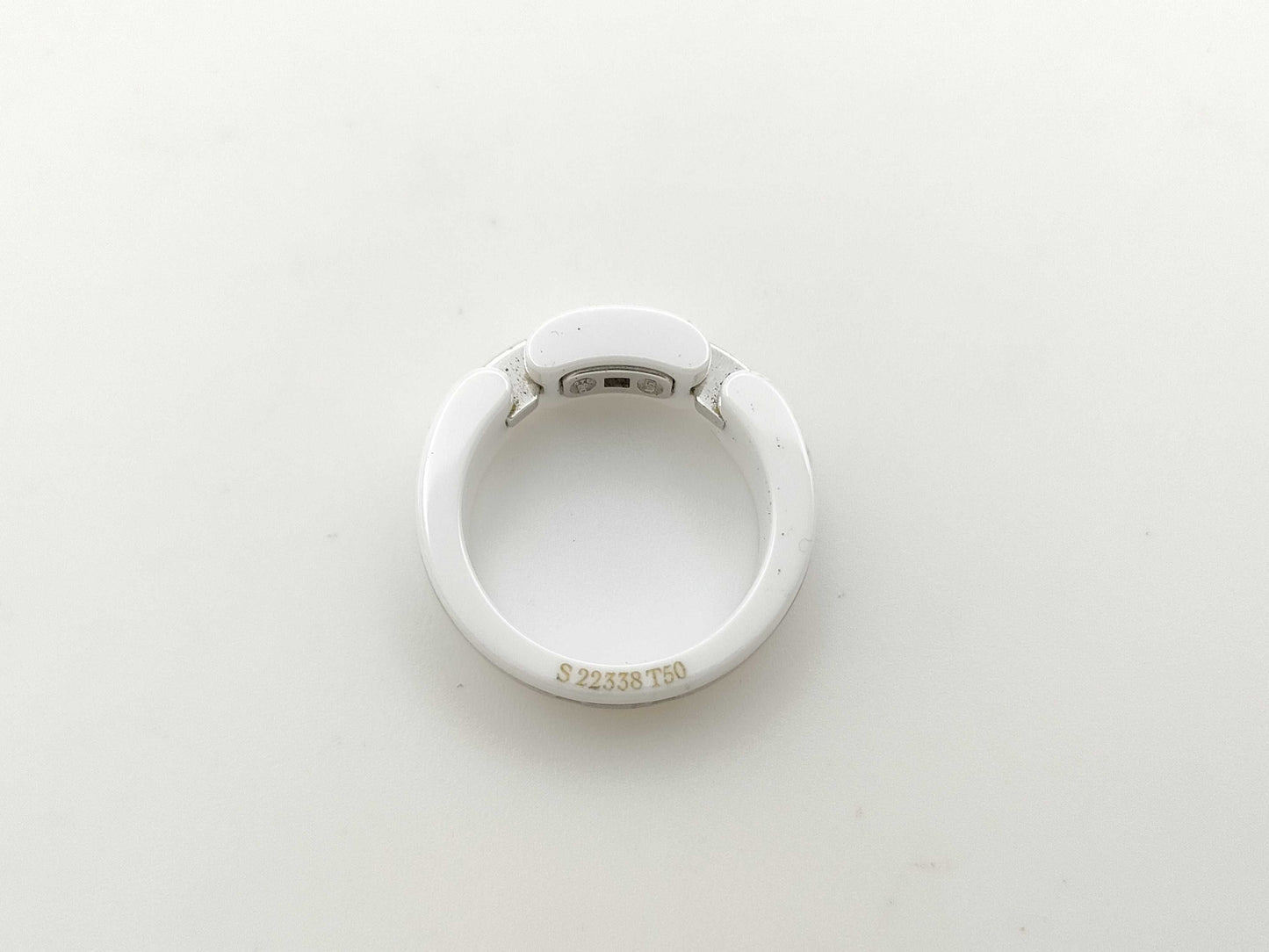 CHANEL Ultra T50 Ceramic WG Au750 6.3g Ring 