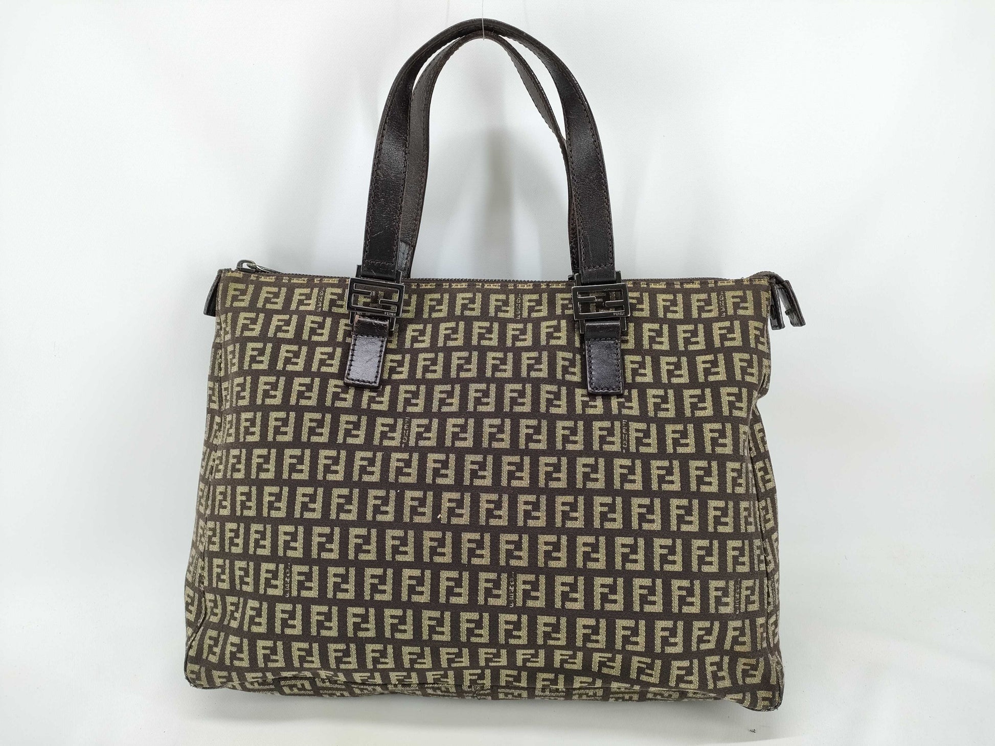 FENDI Zucchino Tote Bag 8BH138 with Zucca Pattern