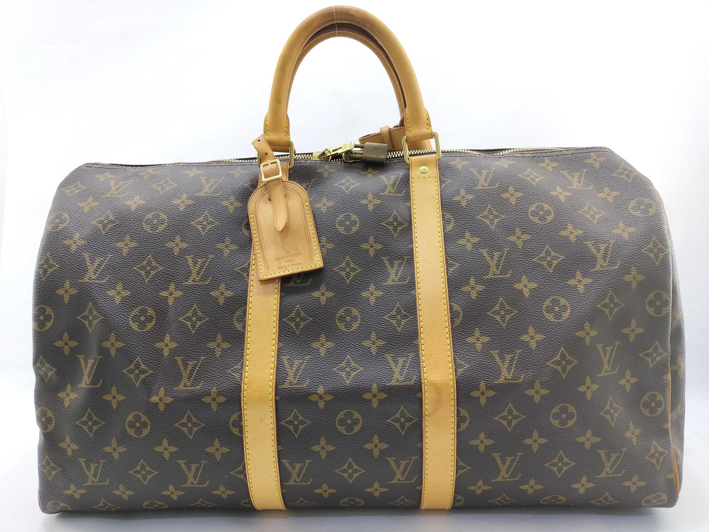 LOUIS VUITTON Monogram Vuitton Monogram Keypol 50 FL1000 Boston Bag