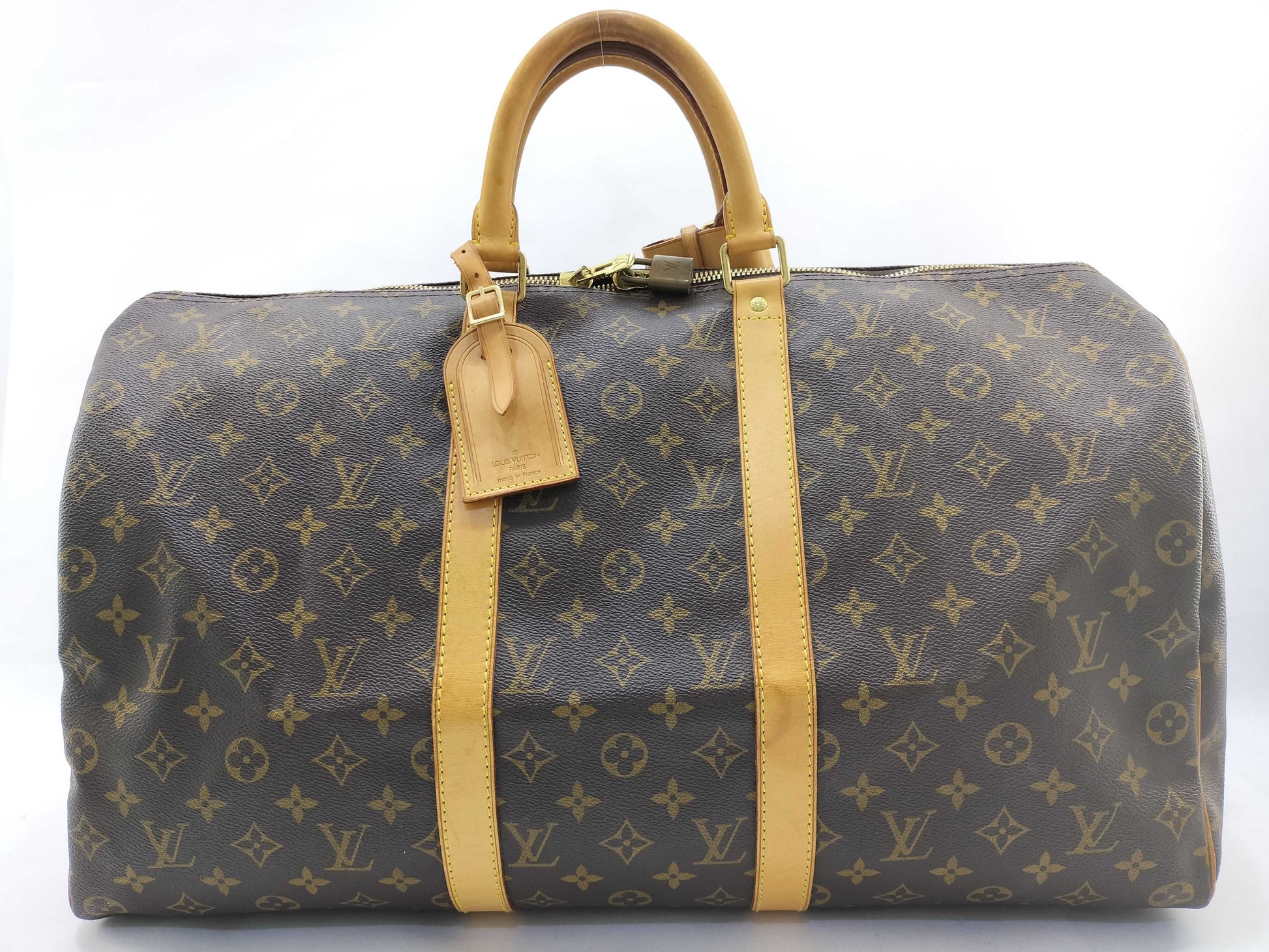 LOUIS VUITTON Monogram Vuitton Monogram Keypol 50 FL1000 Boston Bag