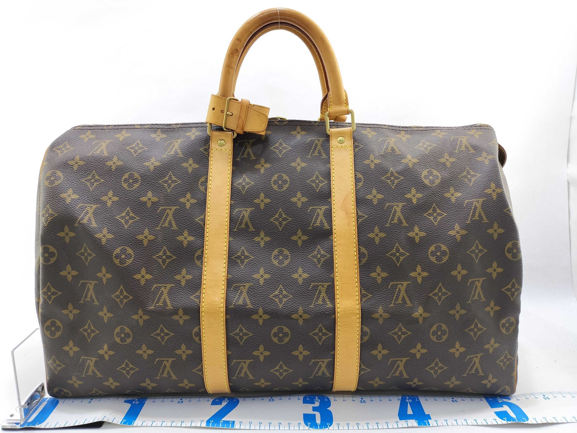 LOUIS VUITTON Monogram Vuitton Monogram Keypol 50 FL1000 Boston Bag
