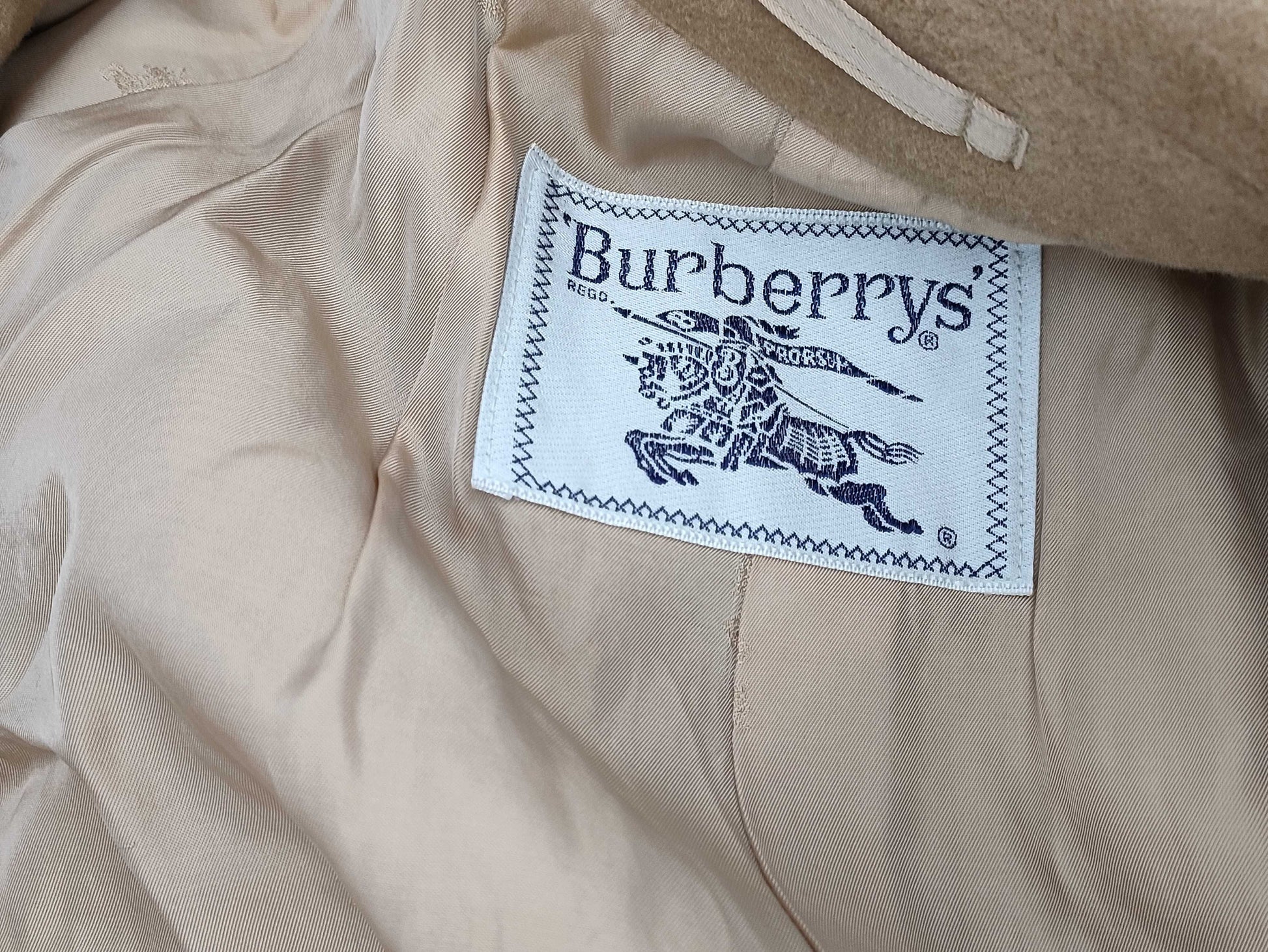 Burberrys BURBERRY Long Coat Cashmere Blend Belt Horse Logo C-TK83 A Coat