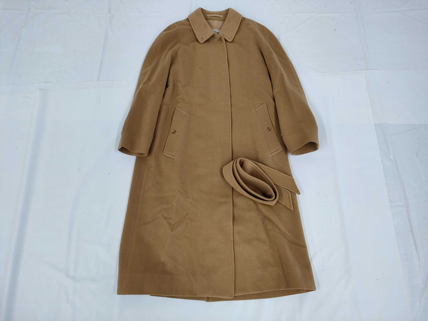 Burberrys BURBERRY Long Coat Cashmere Blend Belt Hose Logo C-TK83 b Coat