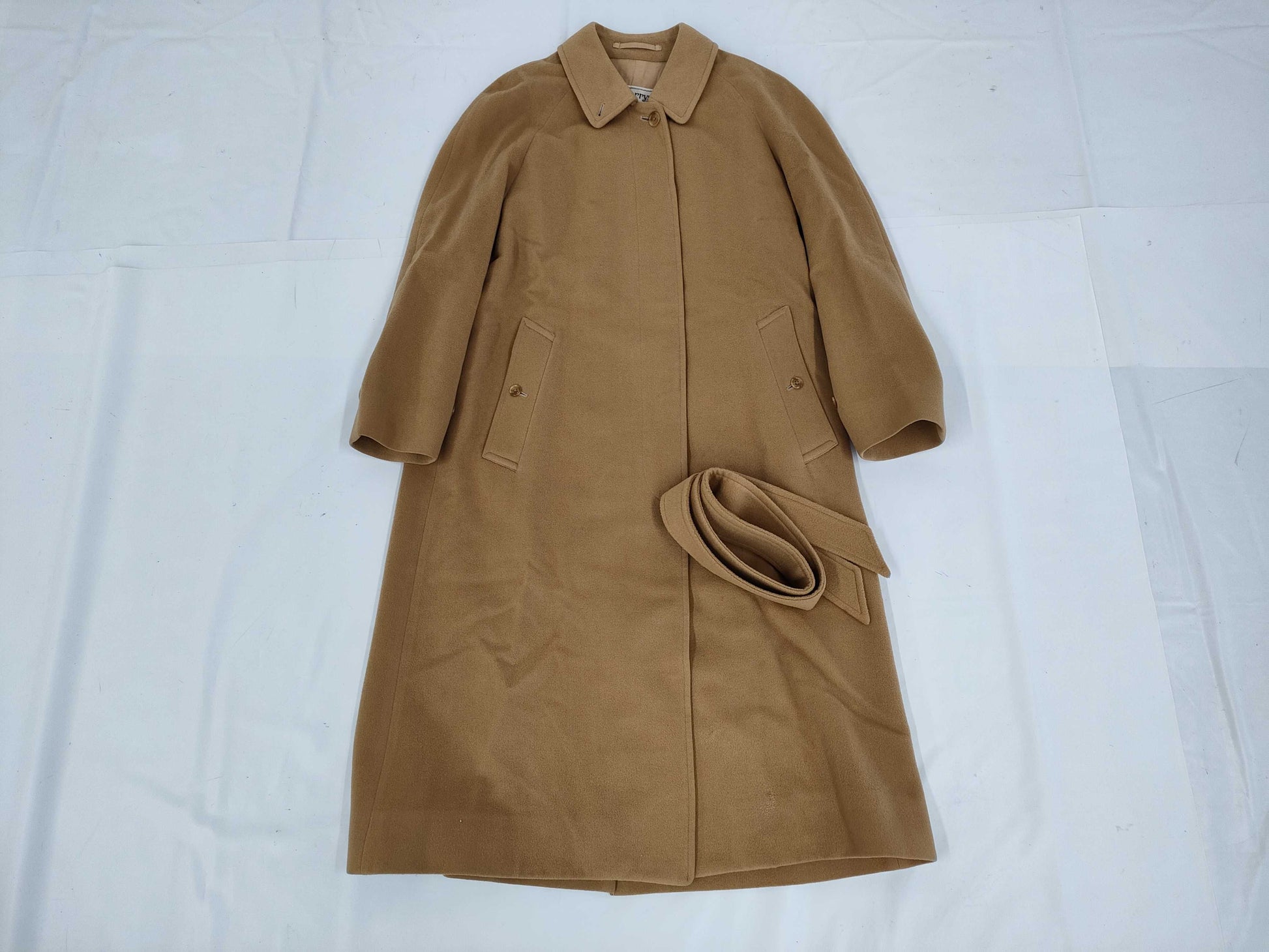 Burberrys BURBERRY Long Coat Cashmere Blend Belt Hose Logo C-TK83 b Coat