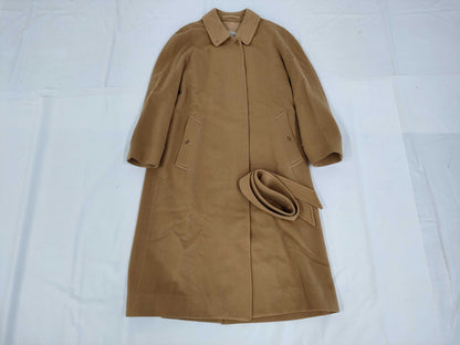 Burberrys BURBERRY Long Coat Cashmere Blend Belt Hose Logo C-TK83 b Coat