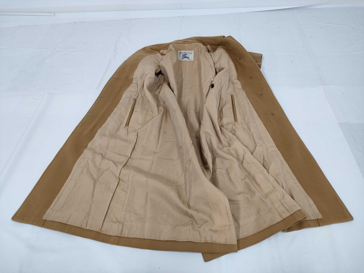Burberrys BURBERRY Long Coat Cashmere Blend Belt Hose Logo C-TK83 b Coat