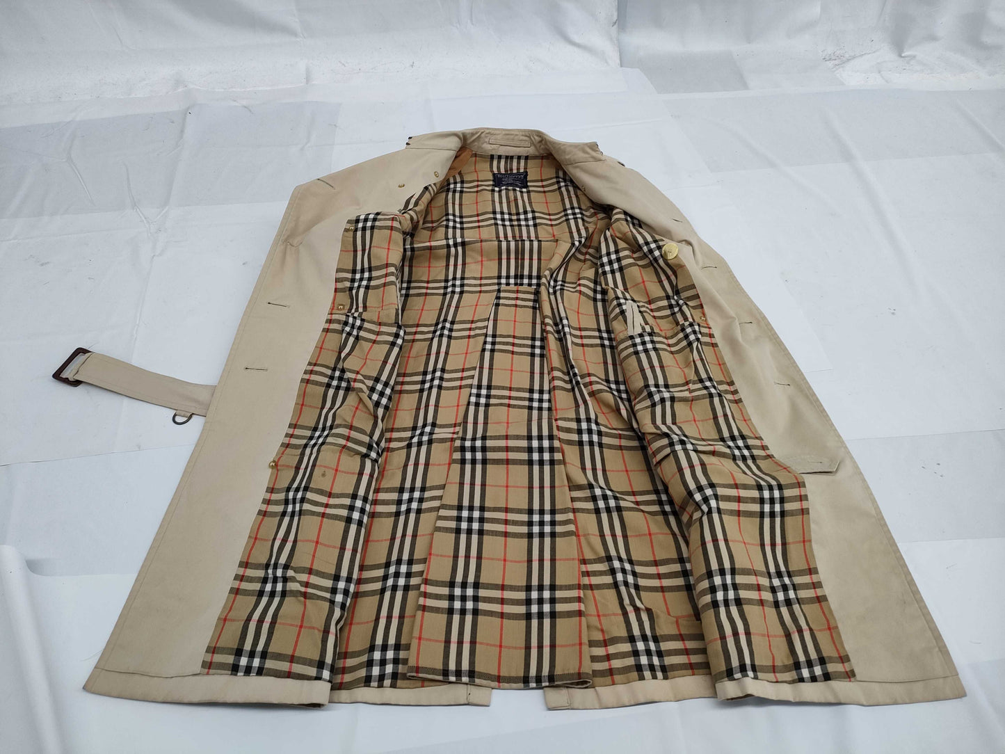 Burberrys BURBERRY Trench Coat Men's Belt Double 50 Check Coat