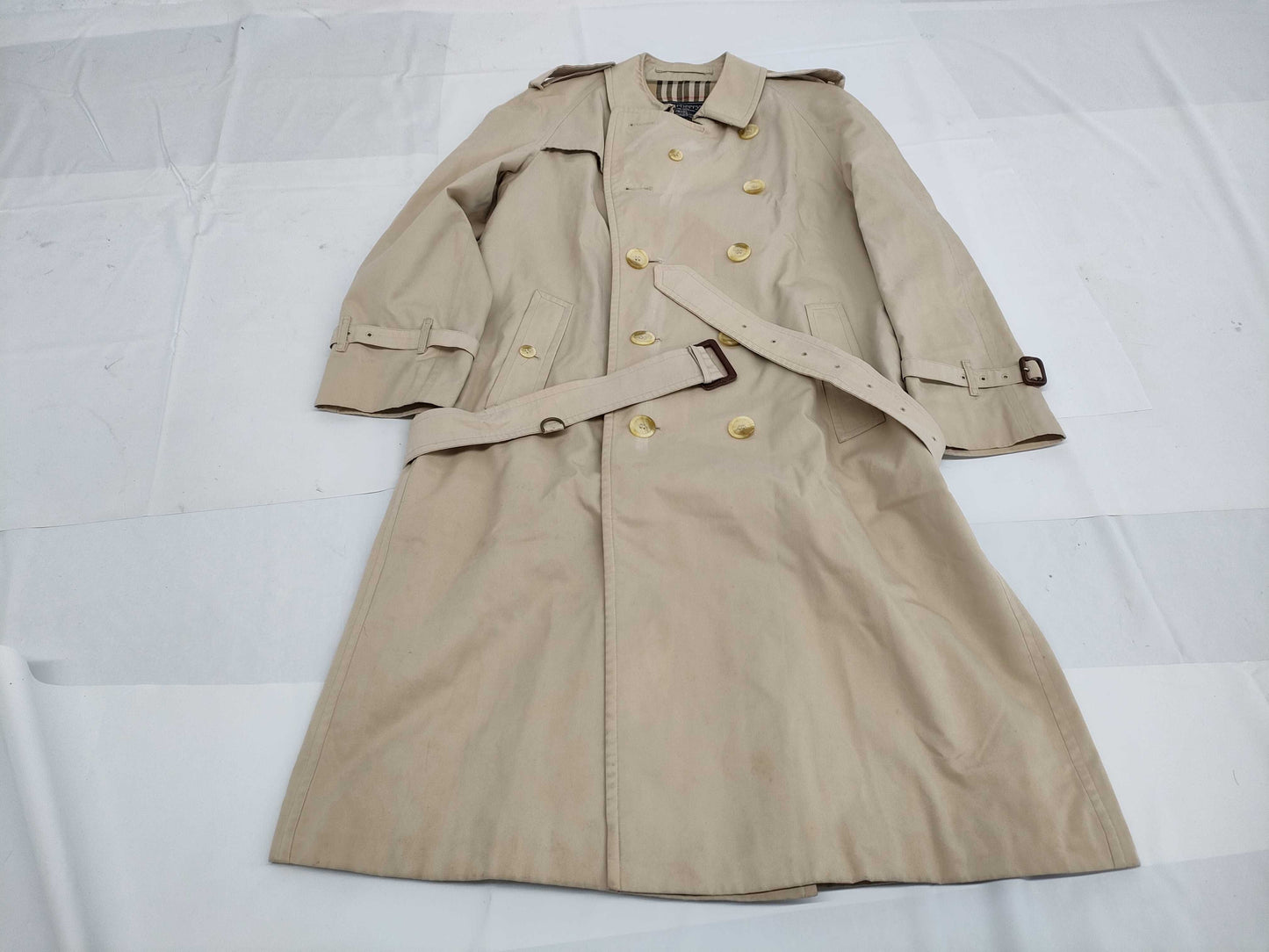 Burberrys BURBERRY Trench Coat Men's Belt Double 50 Check Coat