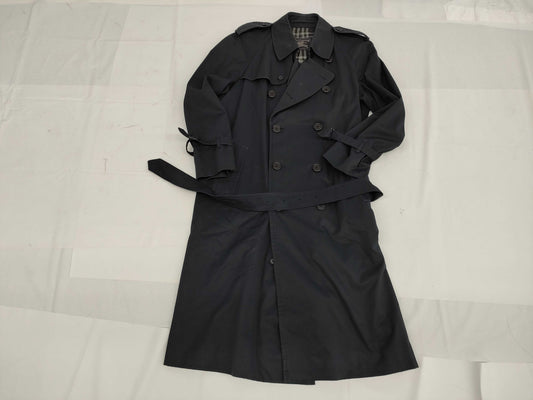 Burberrys BURBERRY Trench Coat Men's Belt 50 Navy Check Coat