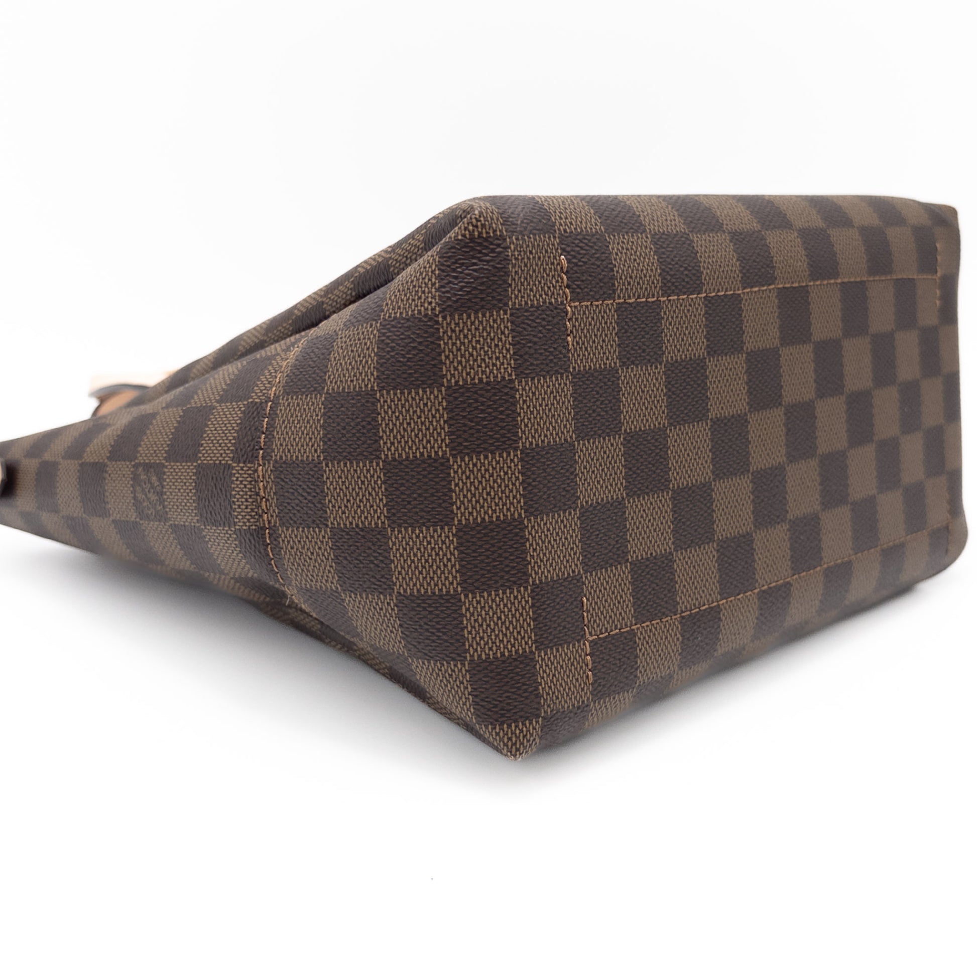 LOUIS VUITTON LOUIS VUITTON Vuitton Damier Belmont NV BB N60297 Pink Gold Hardware Canvas Handbag