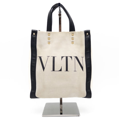 VALENTINO Valentino Galavani VLTN Canvas x Leather 2WAY Handbag with Strap