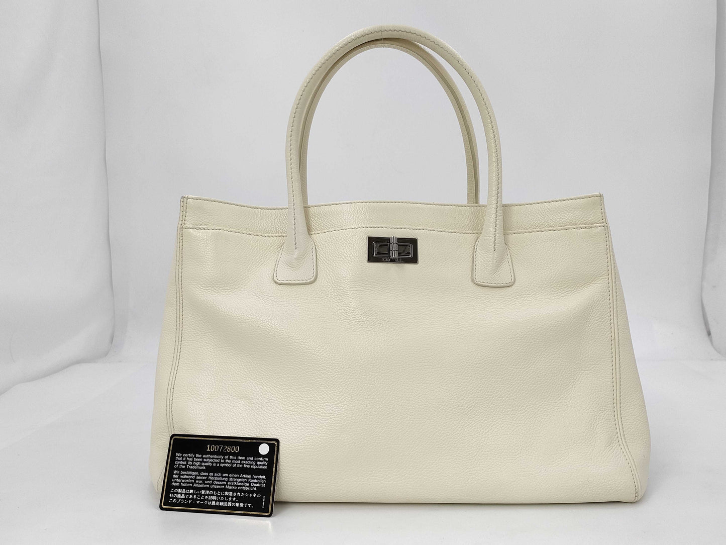 CHANEL Executive Tote Bag White Tote Bag