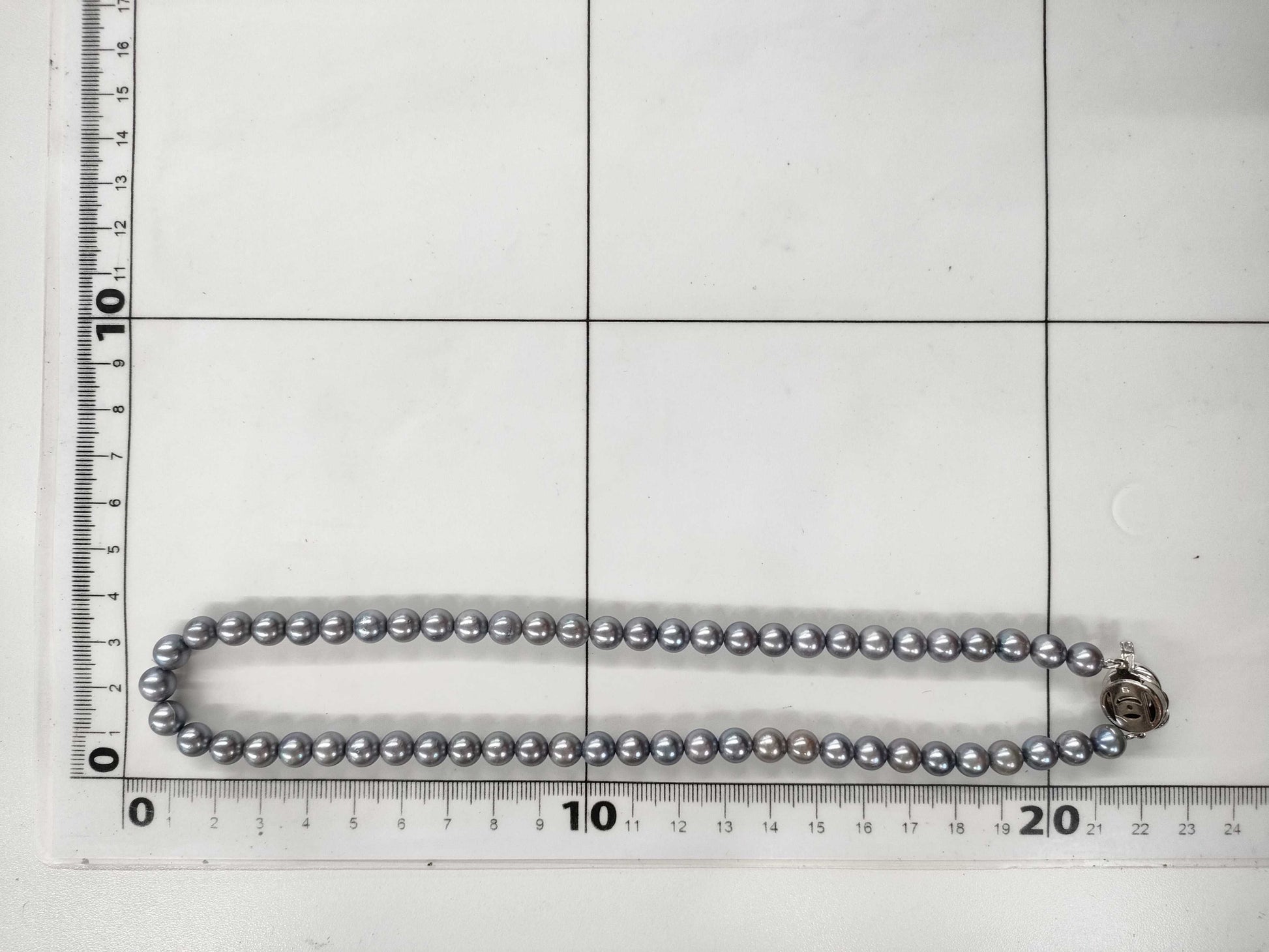 TASAKI Pearl Necklace, Diameter 7.0-7.3mm, Sterling Silver, 33.7g 