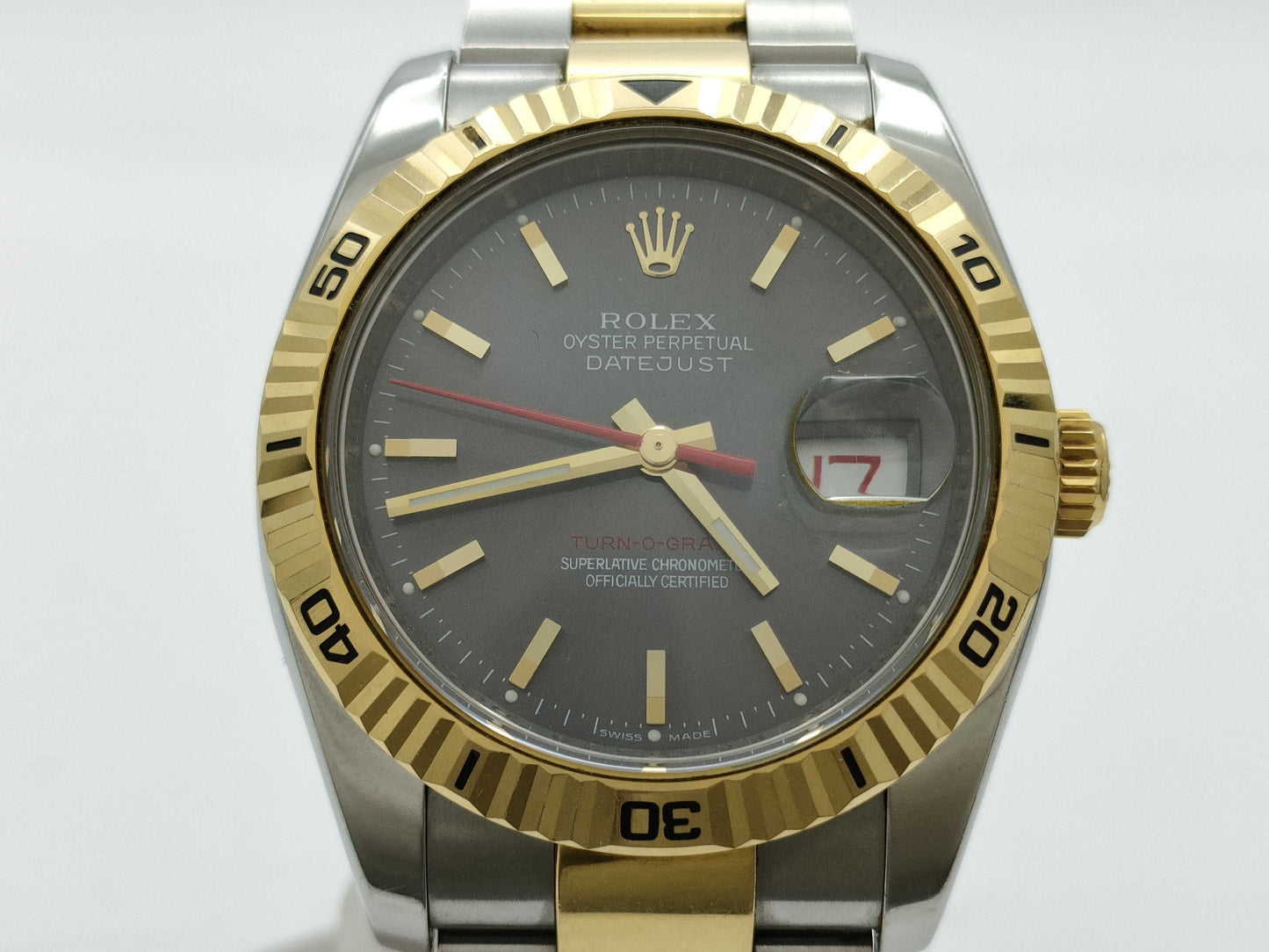 ROLEX 116263 F660329 Grey Dial Oyster Men's Watch