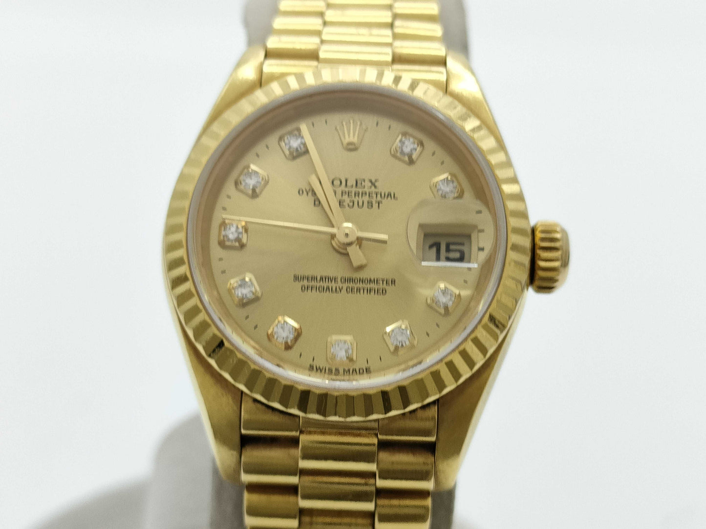 ROLEX 79178G A158224 Champagne Dial Women's Watch