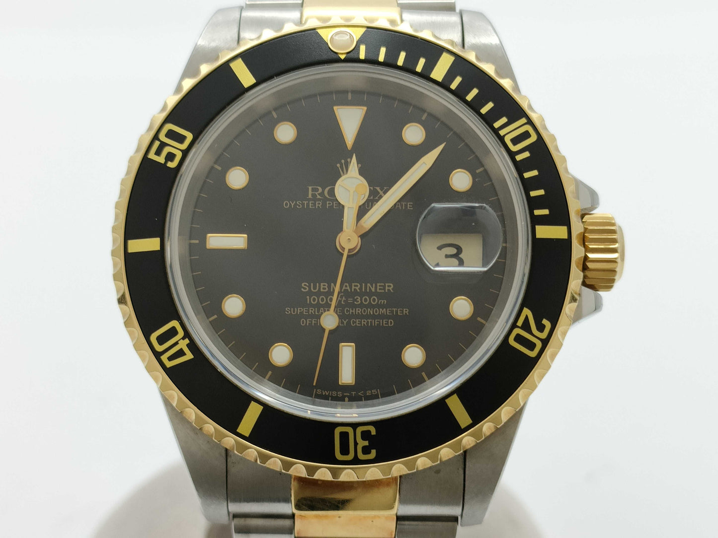 ROLEX 16613 U472145 Black Dial Oyster Tritinova Men's Watch