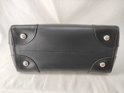 LOUIS VUITTON Epi Phoenix PM Handbag, Black, with Handbook, CA4185