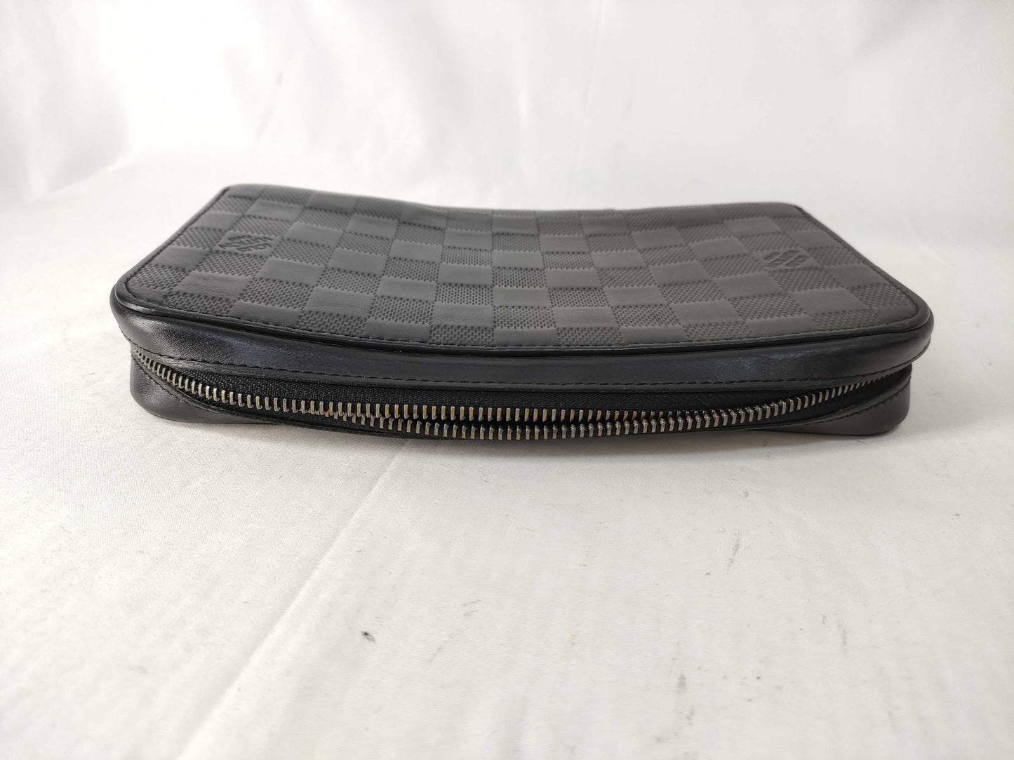 LOUIS VUITTON Damier Infini Zippy XL Wallet, 2019, Matte Silver Hardware, CA3129