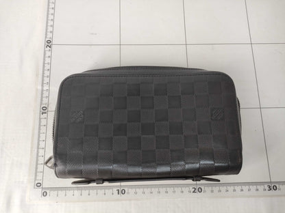 LOUIS VUITTON Damier Infini Zippy XL Wallet, 2019, Matte Silver Hardware, CA3129