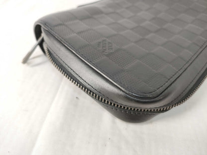 LOUIS VUITTON Damier Infini Zippy XL Wallet, 2019, Matte Silver Hardware, CA3129