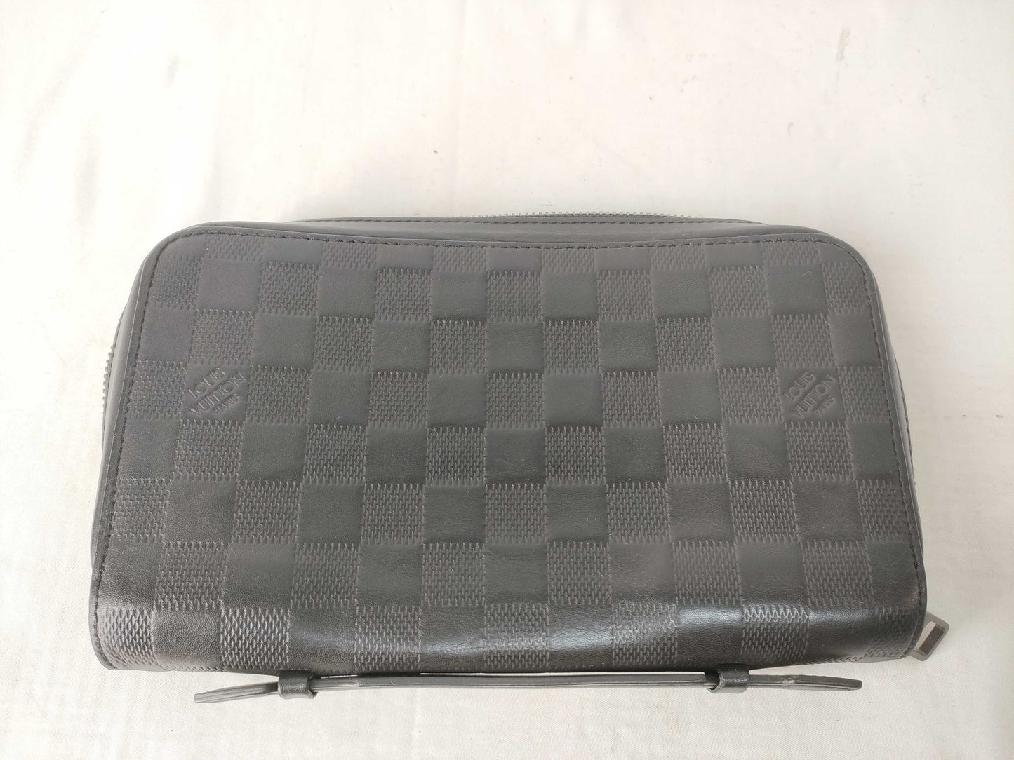 LOUIS VUITTON Damier Infini Zippy XL Wallet, 2019, Matte Silver Hardware, CA3129