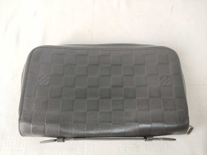 LOUIS VUITTON Damier Infini Zippy XL Wallet, 2019, Matte Silver Hardware, CA3129