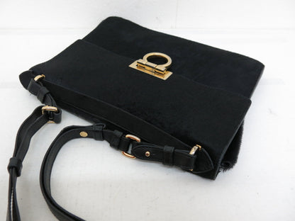 Salvatore Ferragamo 3-piece Gancini calfskin and ponytail shoulder bag, 2-way bag