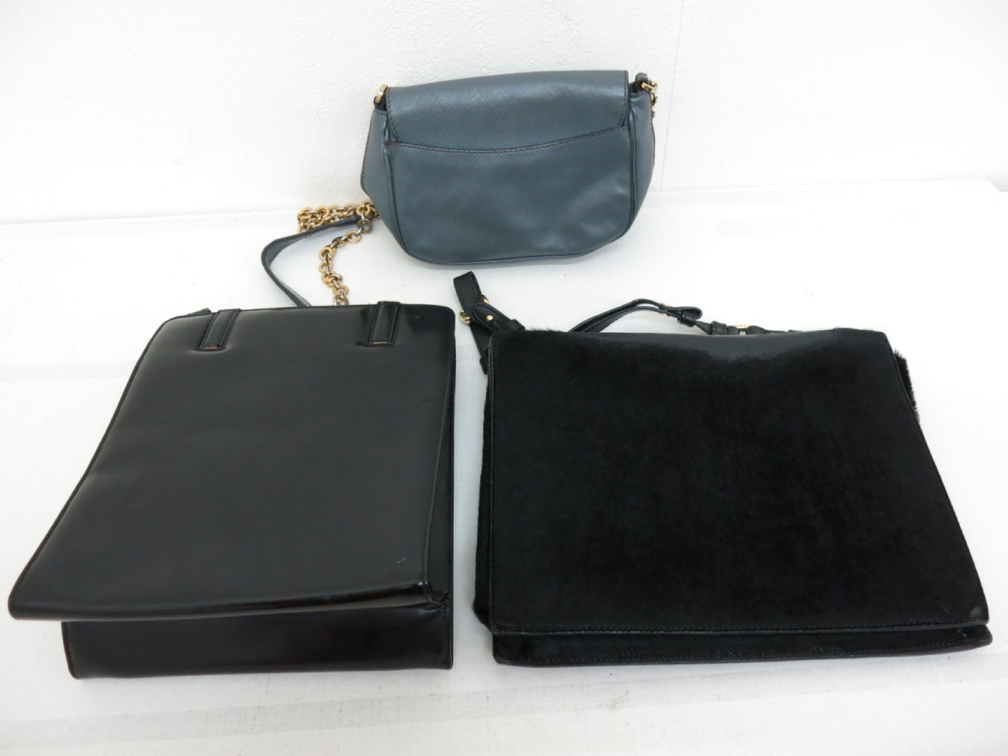 Salvatore Ferragamo 3-piece Gancini calfskin and ponytail shoulder bag, 2-way bag