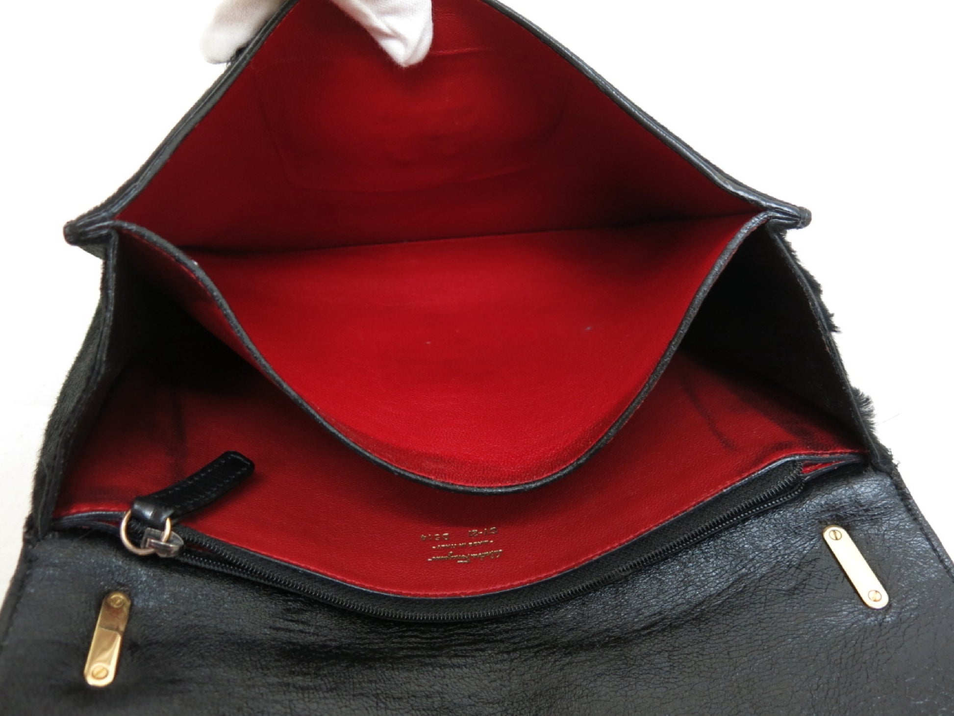 Salvatore Ferragamo 3-piece Gancini calfskin and ponytail shoulder bag, 2-way bag