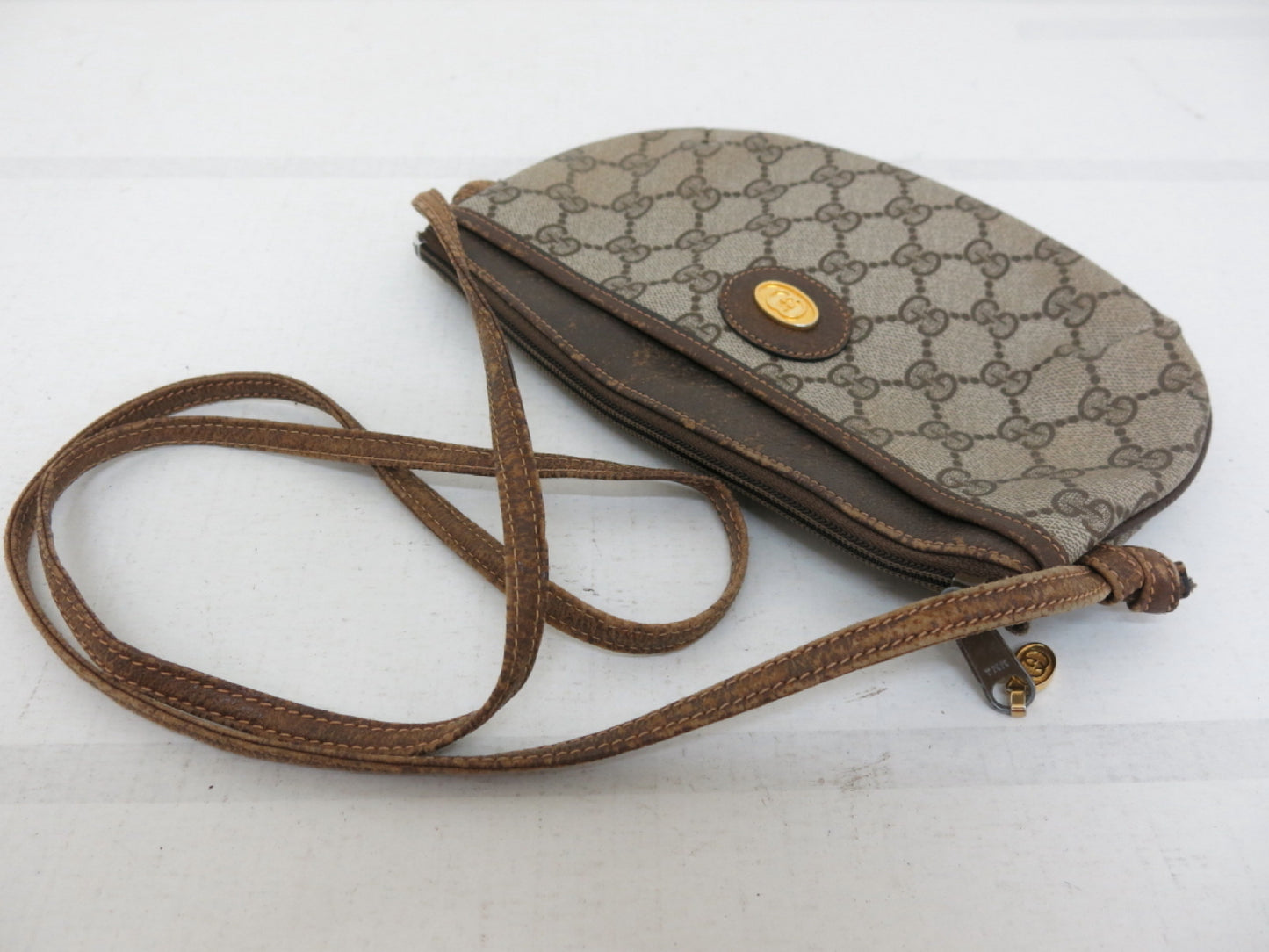 GUCCI Old Gucci 3-Piece Mountain Shelly Bamboo GG Supreme Leather Shoulder/Hand 2-Way Bag Black 3-Piece Bag