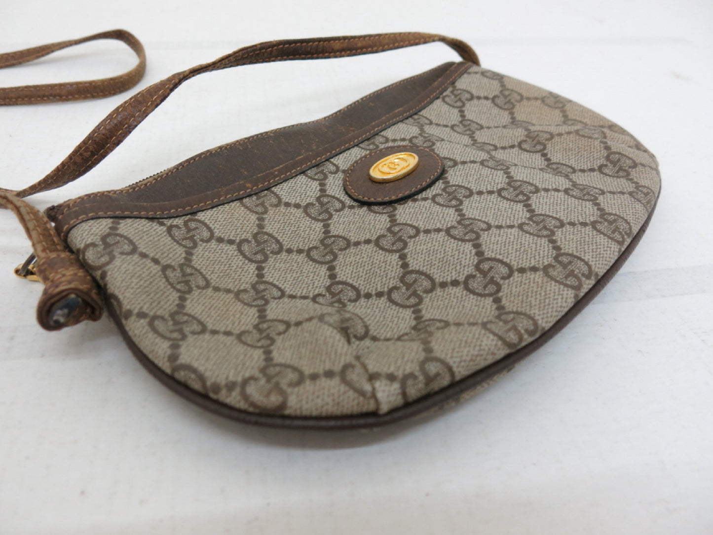 GUCCI Old Gucci 3-Piece Mountain Shelly Bamboo GG Supreme Leather Shoulder/Hand 2-Way Bag Black 3-Piece Bag