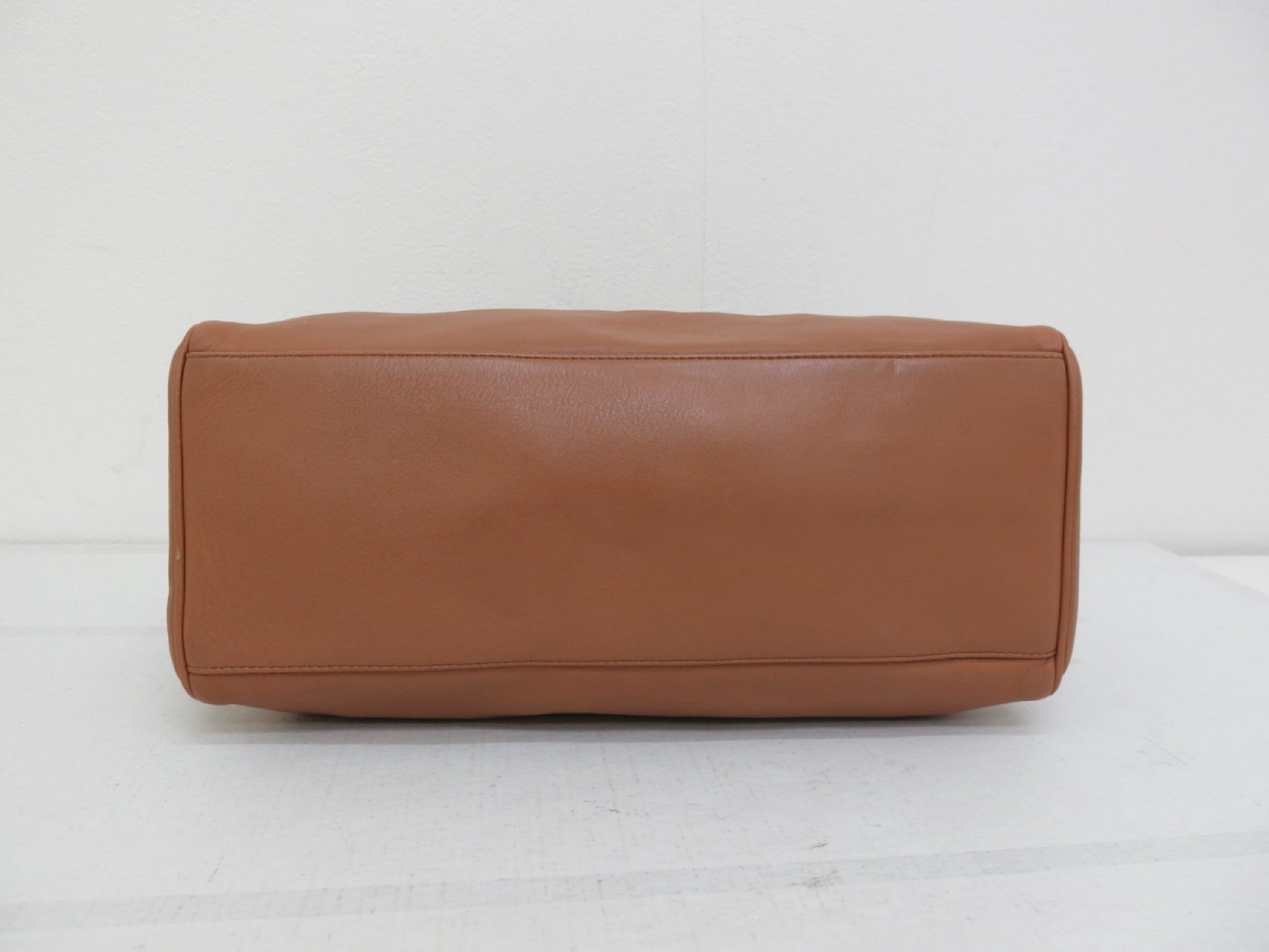 BVLGARI Calf Leather Collezione Logo Embossed Handbag 2-Way