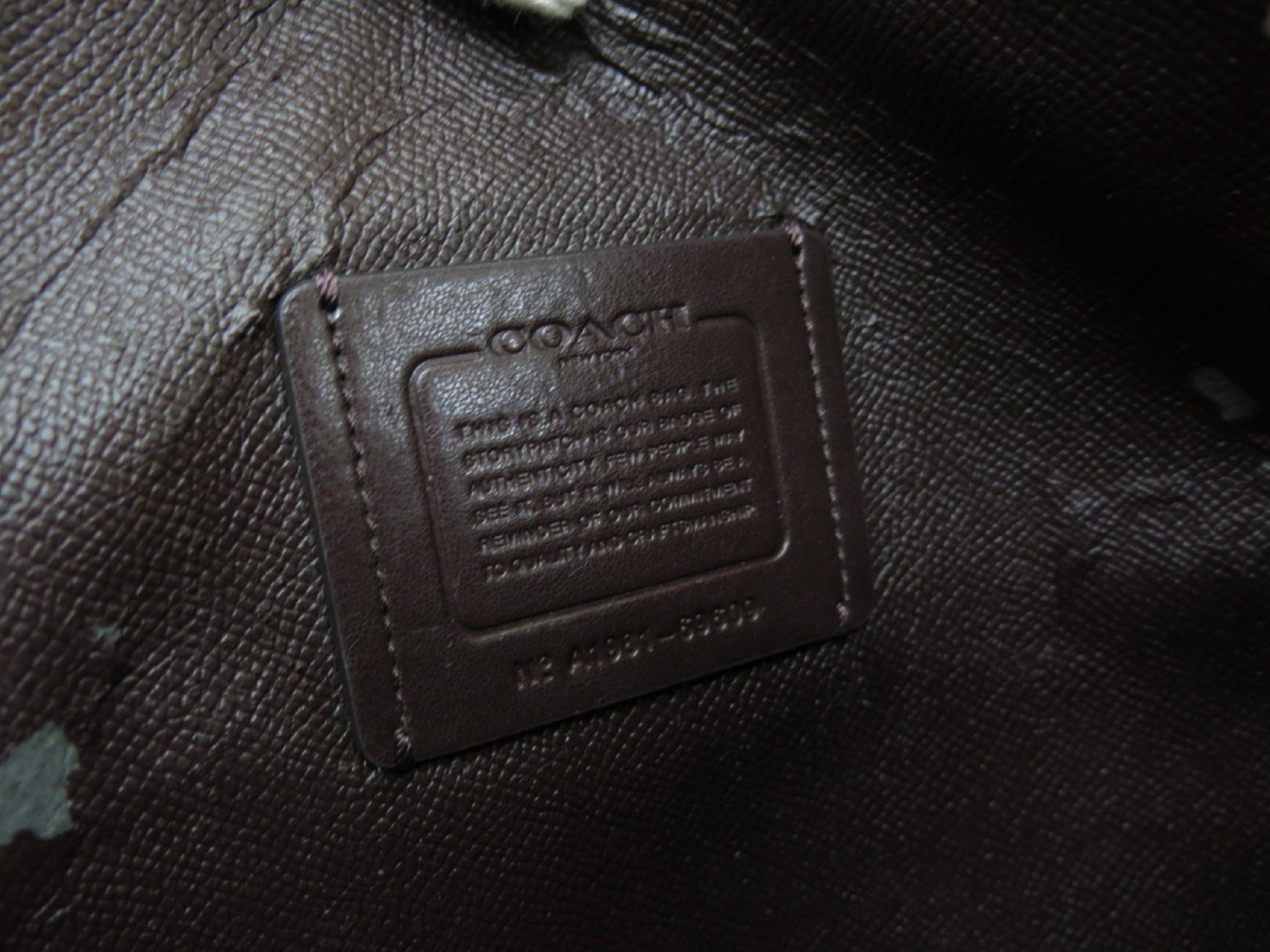 COACH COACH 4-Point Signature Canvas and Leather Shoulder Hand Bag Beige Navy