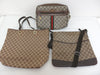 GUCCI GG Canvas GG Supreme Sherry Calfskin Shoulder Tote Bag 3-Piece Bag