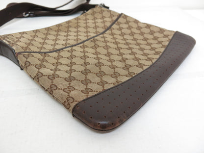 GUCCI GG Canvas GG Supreme Sherry Calfskin Shoulder Tote Bag 3-Piece Bag