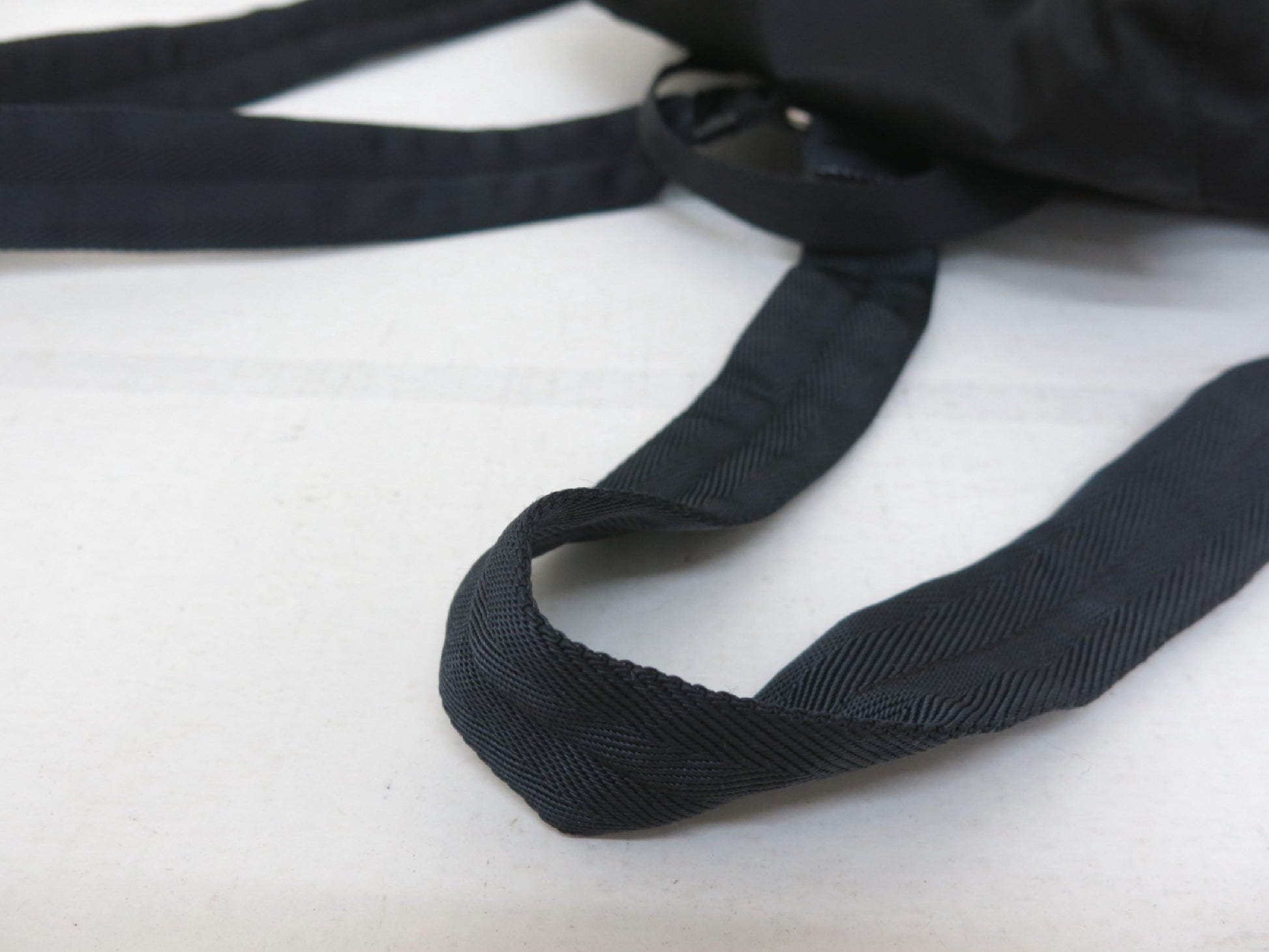 PRADA Prada Triangle Logo Plate Calfskin Nylon Backpack