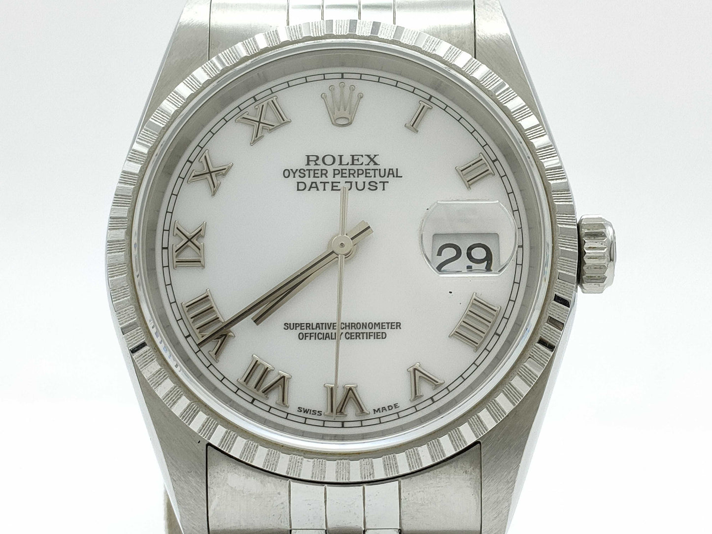 ROLEX 16220 U916164 White Roman Jubilee Breath Men's Watch