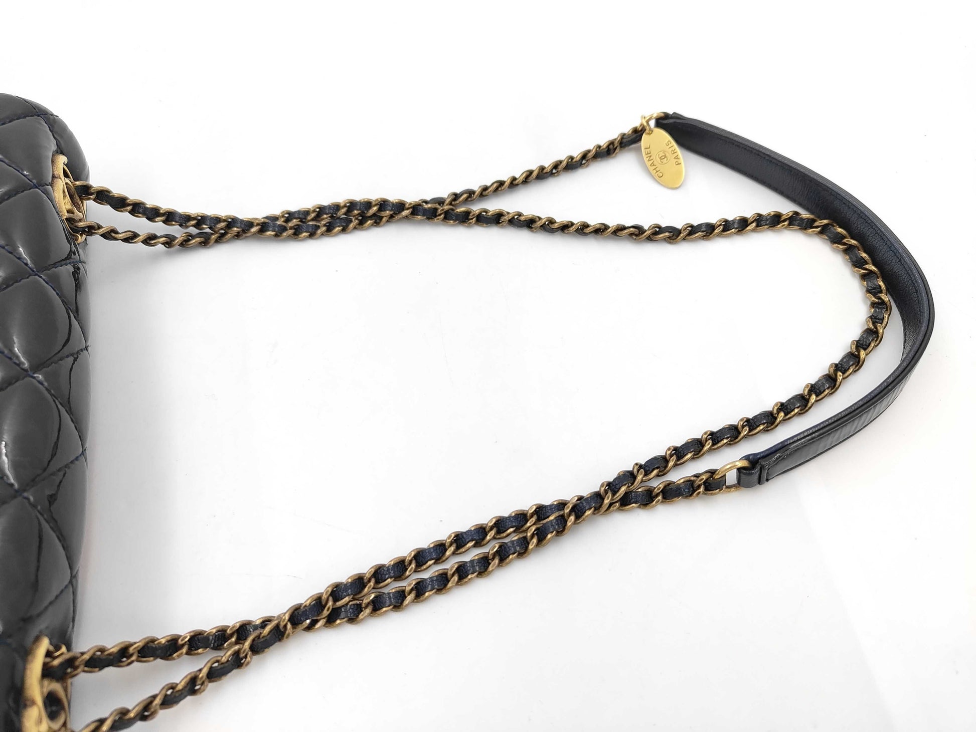 CHANEL Matlasse Patent Vintage Chain Shoulder Bag 21st Shoulder Bag