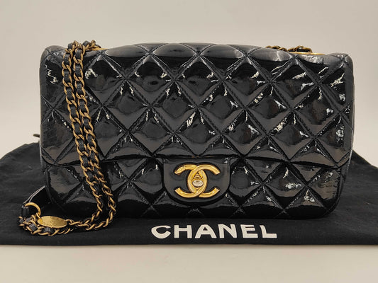 CHANEL Matlasse Patent Vintage Chain Shoulder Bag 21st Shoulder Bag
