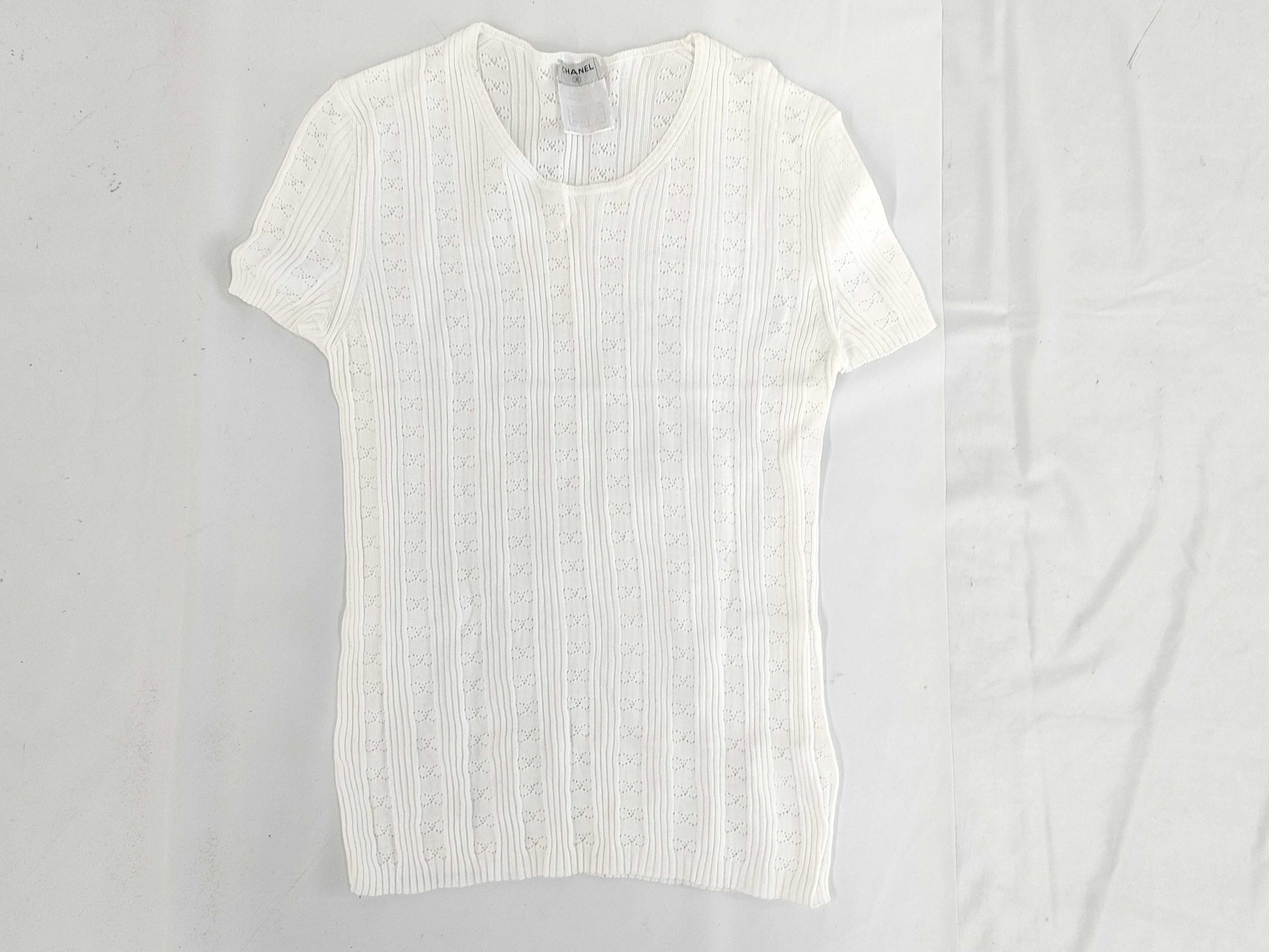 CHANEL CHANEL Short Sleeve Knit Tops Size 38